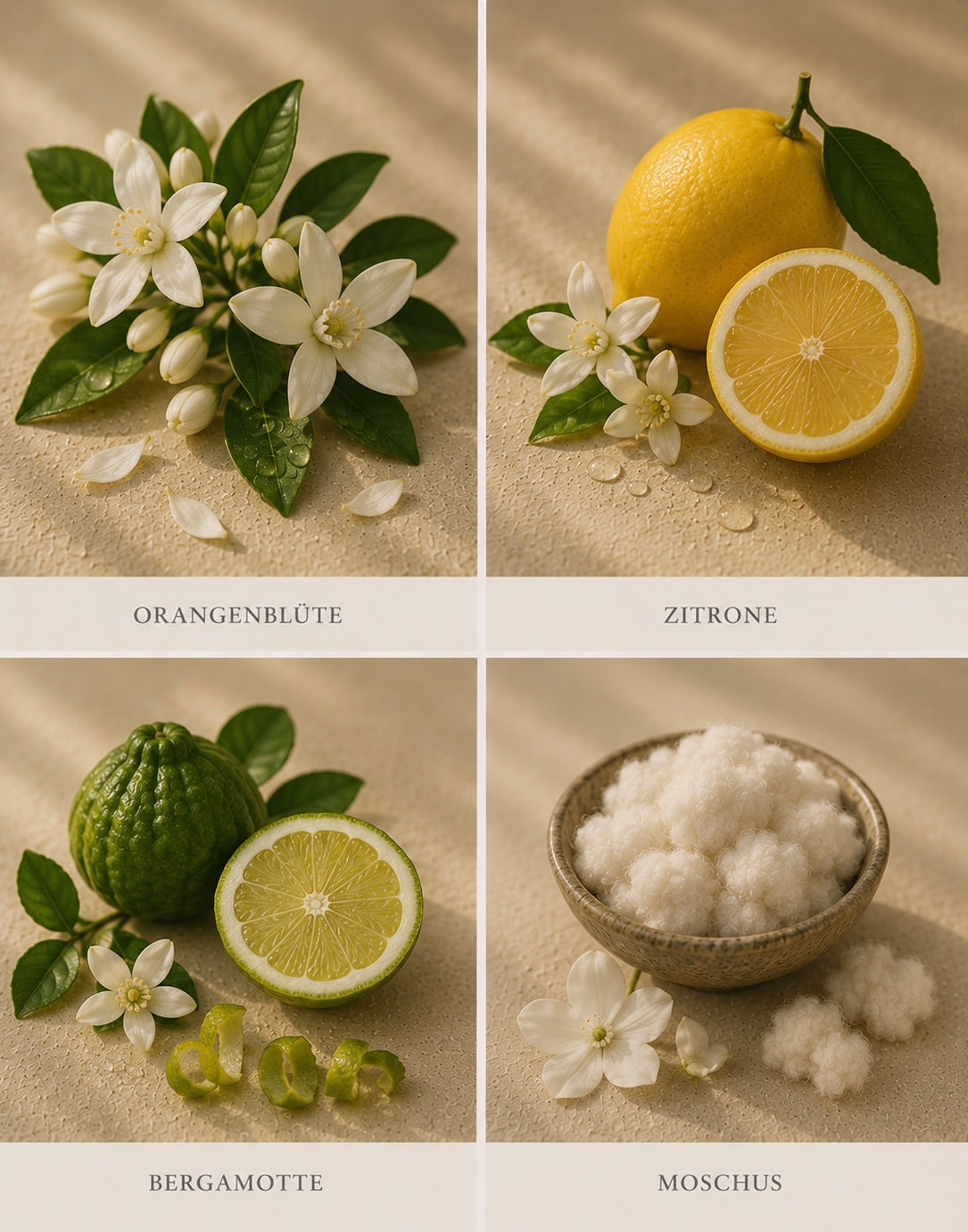 Duftnoten visuell orangenblüte Zitrone Sommer Kollektion Duftkerze colette's