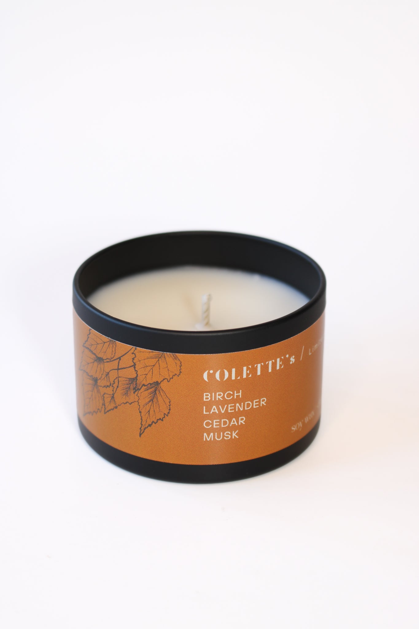 duftkerze 25h brenndauer Baumwolldocht Birke lavendel limitierte Herbstedition mit orangem label 