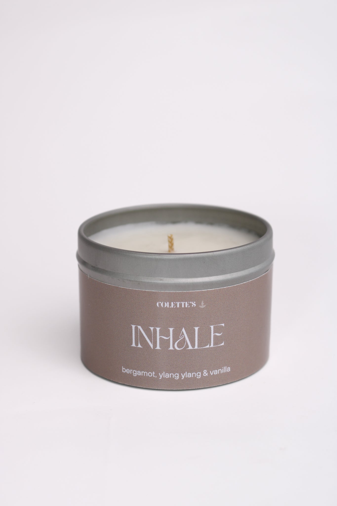 duftkerze soja inhale bergamotte vanille ylang ylang in aluminiumdose 20h brenndauer baumwolldocht