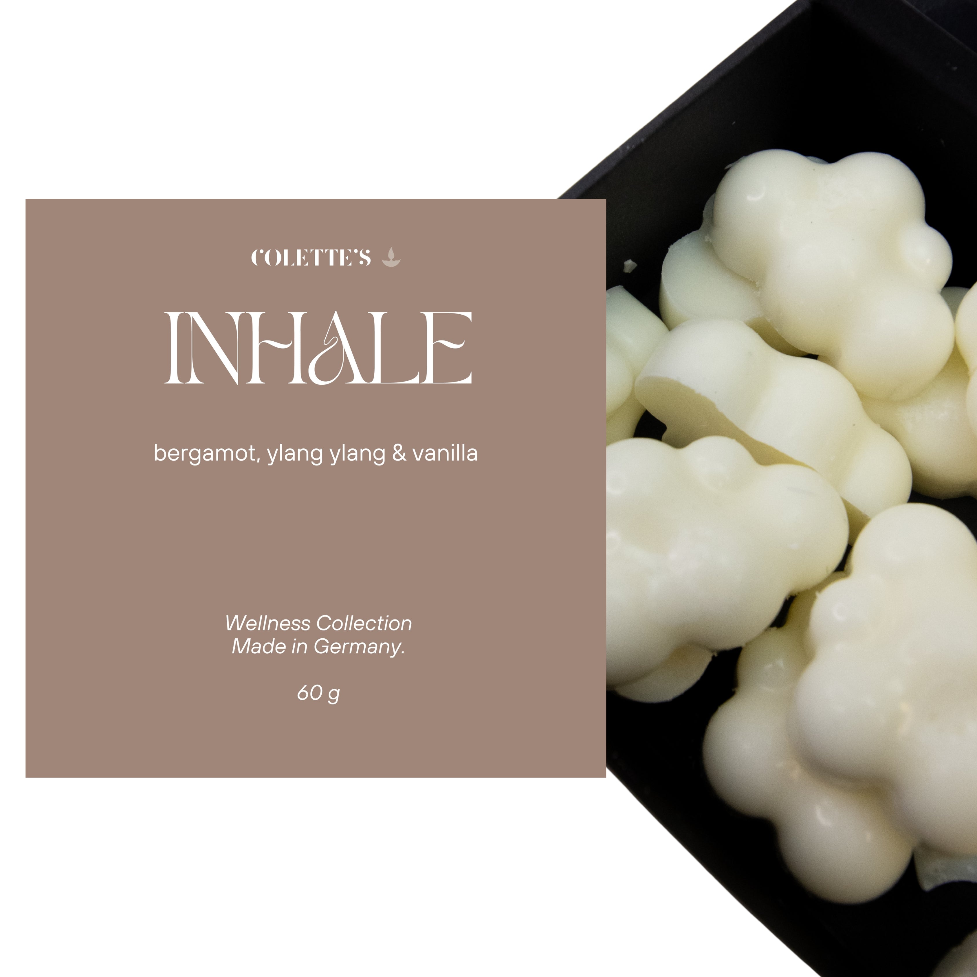 60g de fondants de cire de soja naturelle – Divers parfums spa apaisants, Collection Bien-être
