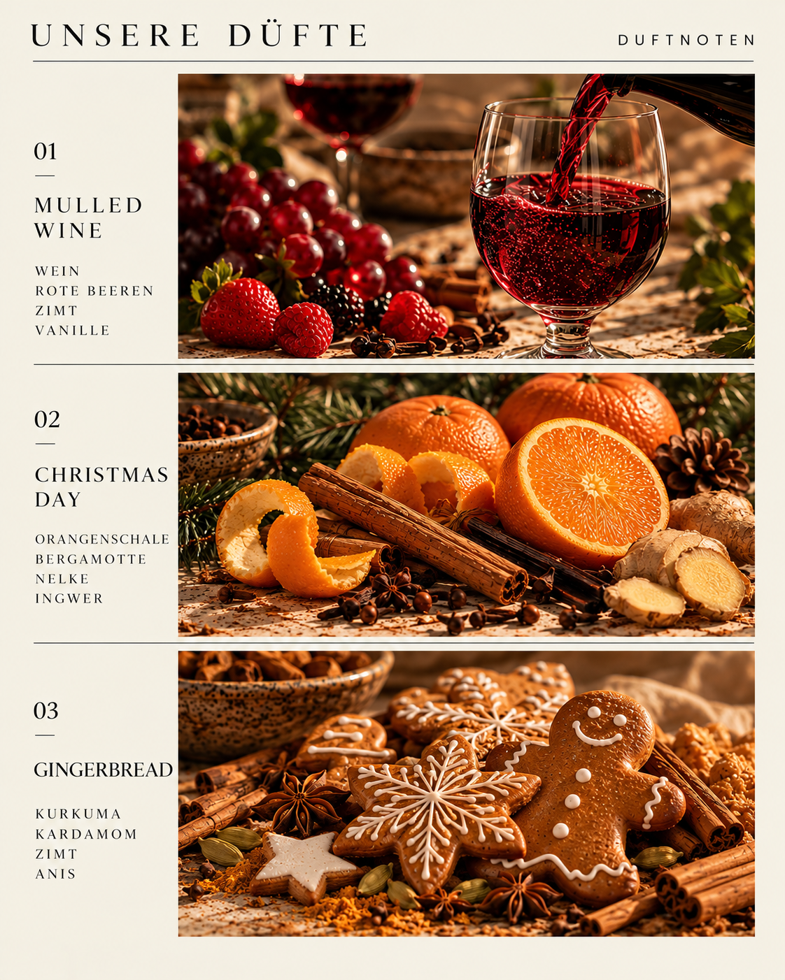 winterduefte mulled wine Christmas Day und gingerbread cookie